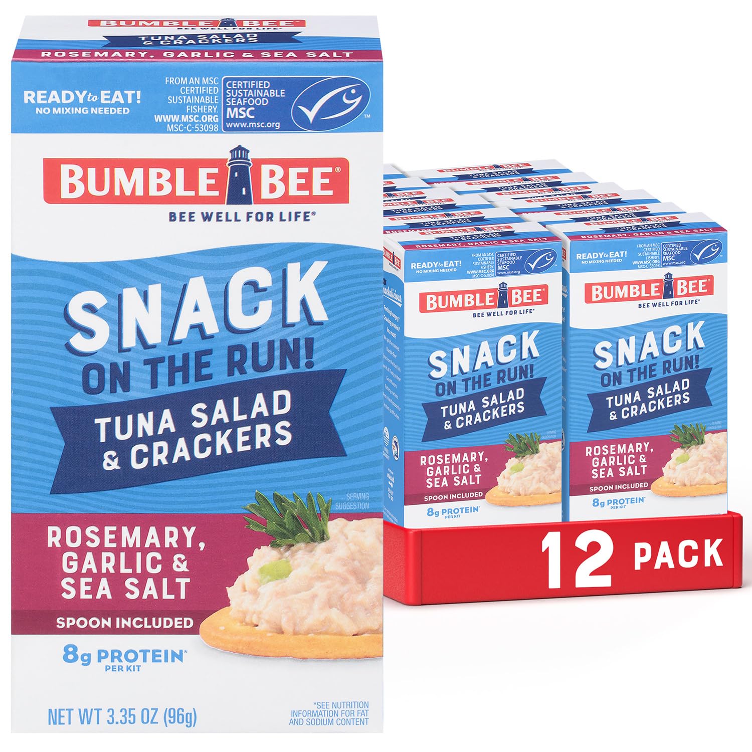 Amazon.com: Bumble Bee Snack On The Run Rosemary, Garlic, & Sea